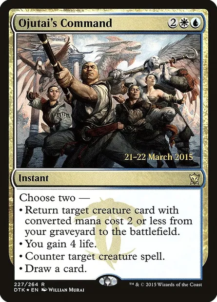 Ojutai's Command, Magic card PDTK 227s — Dragons of Tarkir Promos set