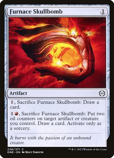 Furnace Skullbomb, Magic card ONE 228 — Phyrexia: All Will Be One set