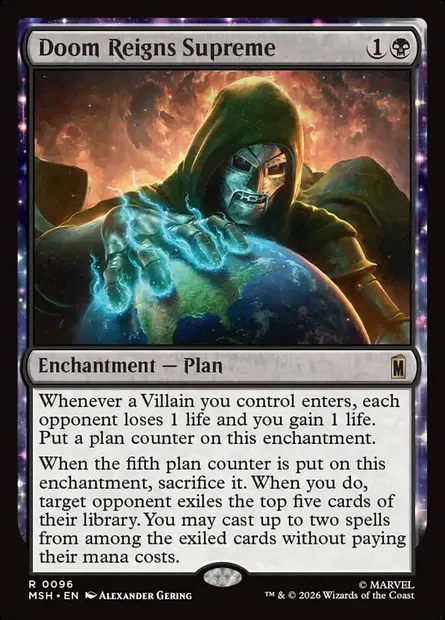 Doom Reigns Supreme, Magic card MSH 96 — Marvel Super Heroes set
