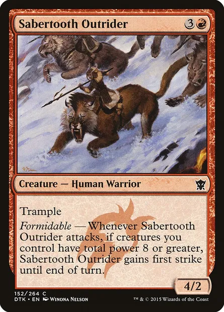 Sabertooth Outrider, Magic card DTK 152 — Dragons of Tarkir set