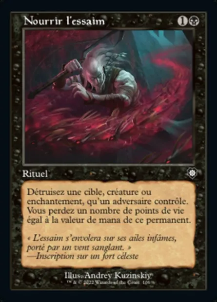 Nourrir l'essaim, carte Magic BRC 106 — extension The Brothers' War Commander