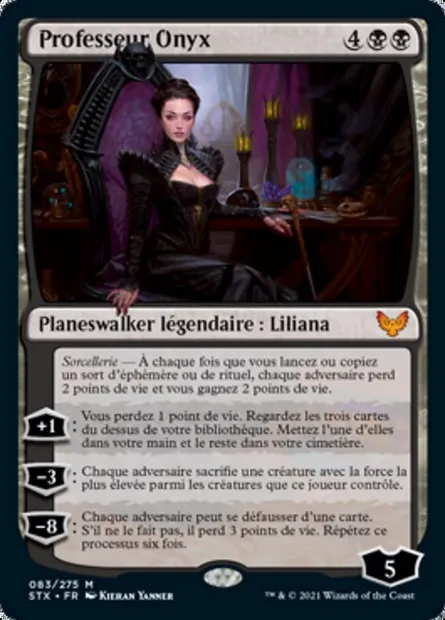 Professeur Onyx, carte Magic STX 83 — extension Strixhaven: l'Académie des Mages