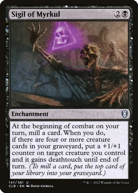 Sigil of Myrkul, Magic card CLB 147 — Commander Legends: Battle for Baldur's Gate set