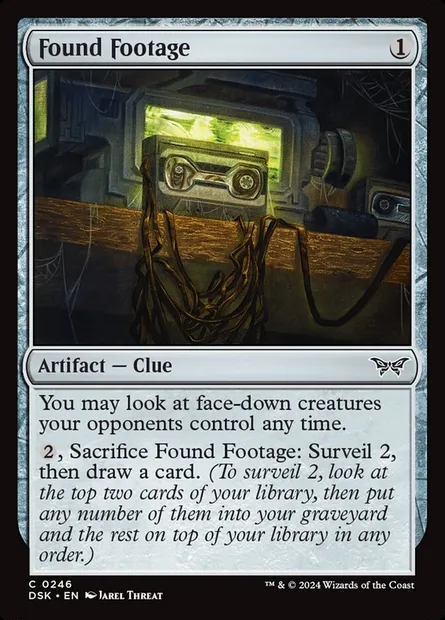 Found Footage, Magic card DSK 246 — Duskmourn: House of Horror set