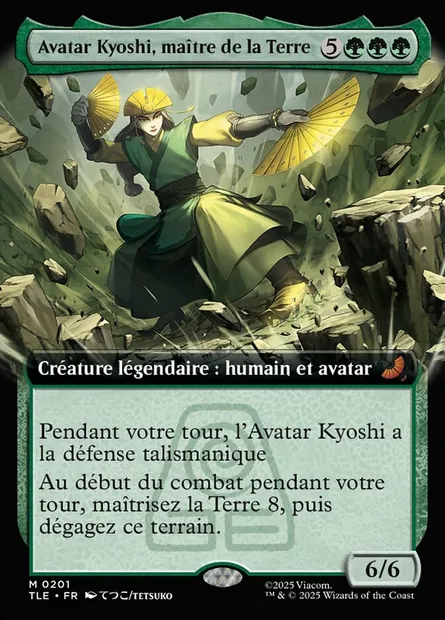 Avatar Kyoshi, maître de la Terre, carte Magic TLE 201 — extension Avatar: The Last Airbender Eternal