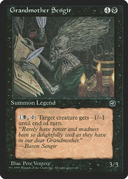 Grand-mère Sengir, carte Magic HML 50 — extension Terres Natales