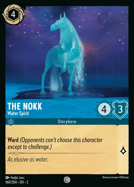 The Nokk - Water Spirit, Disney Lorcana card CH2-160 — Rise of the Floodborn set