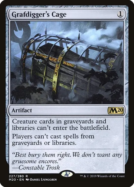 Grafdigger's Cage, Magic card M20 227 — Core Set 2020 set