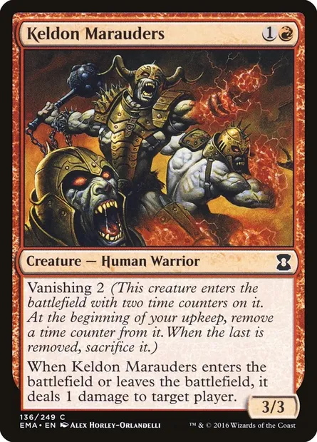 Keldon Marauders, Magic card EMA 136 — Eternal Masters set