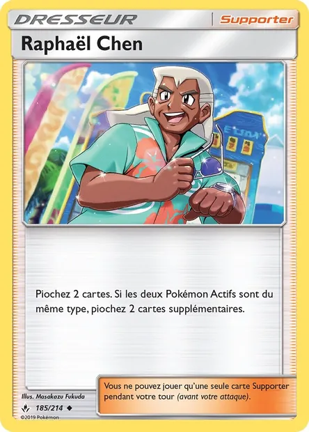 Raphaël Chen, carte Pokémon UNB 185 — extension Alliance Infaillible