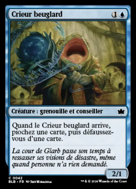 Crieur beuglard, carte Magic BLB 42 — extension Bloomburrow