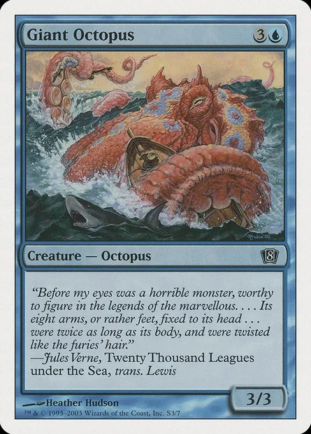 Pieuvre géante, carte Magic 8ED S3 — extension Huitième Edition