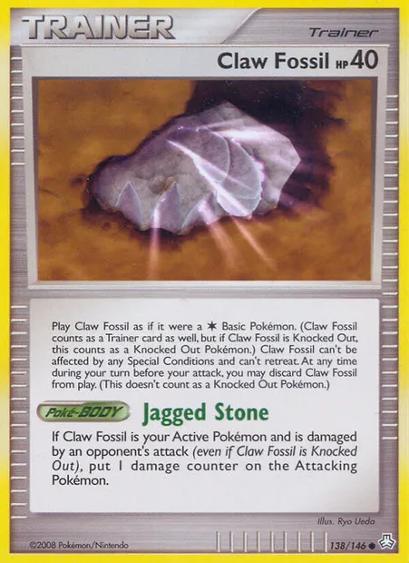 Fossile griffe, carte Pokémon LA 138 — extension Éveil des Légendes