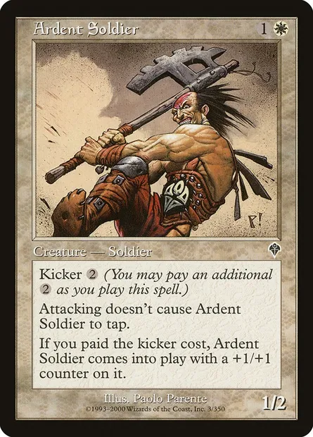 Ardent Soldier, Magic card INV 3 — Invasion set