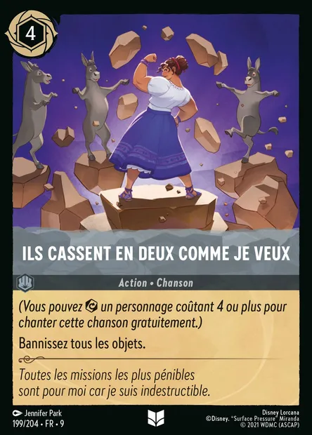 Ils cassent en deux comme je veux, carte Disney Lorcana CH9-199 — extension Fabuleux