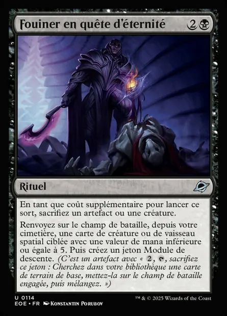 Fouiner en quête d'éternité, carte Magic EOE 114 — extension Edge of Eternities