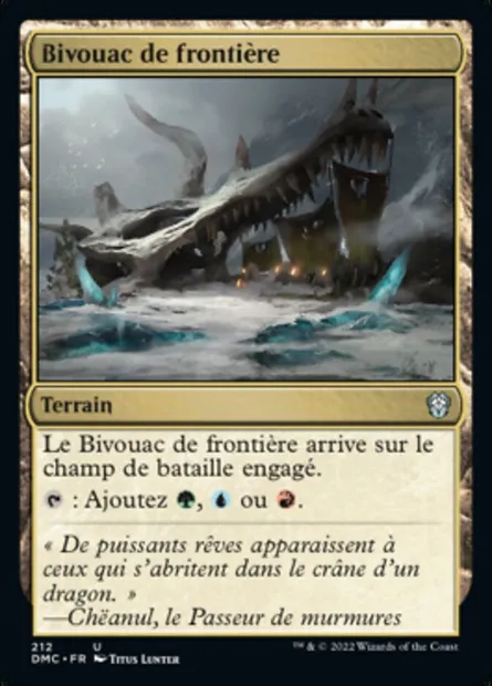 Bivouac de frontière, carte Magic DMC 212 — extension Dominaria United Commander