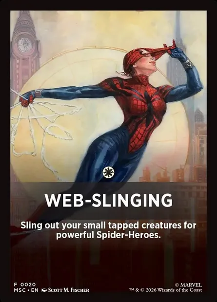 Web-Slinging, Magic card FMSC 20 — Marvel Super Heroes Jumpstart Front Cards set