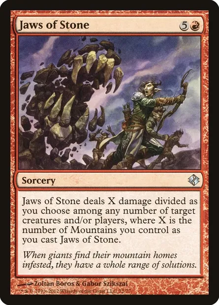 Mâchoires de pierre, carte Magic DDI 72 — extension Duel Decks: Venser vs. Koth