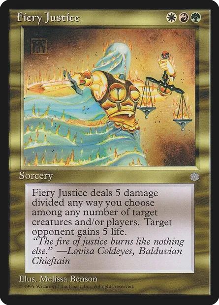 Fiery Justice, Magic card ICE 288 — Ice Age set