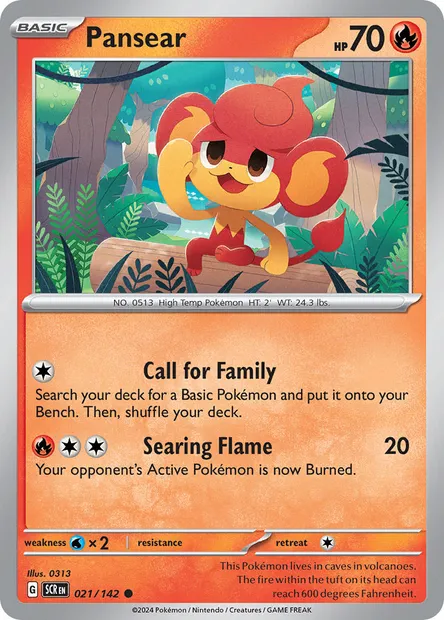 Pansear, Pokémon card SCR 021 — Stellar Crown set