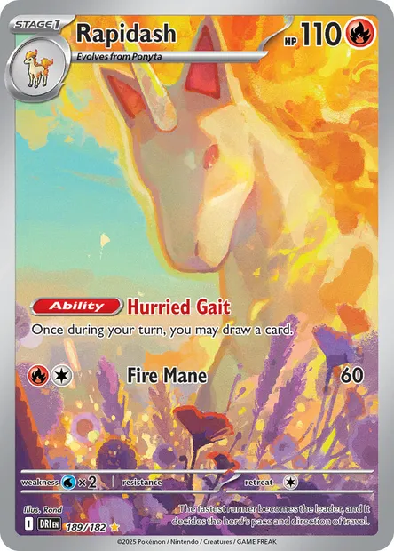 Rapidash, Pokémon card DRI 189 — Destined Rivals set