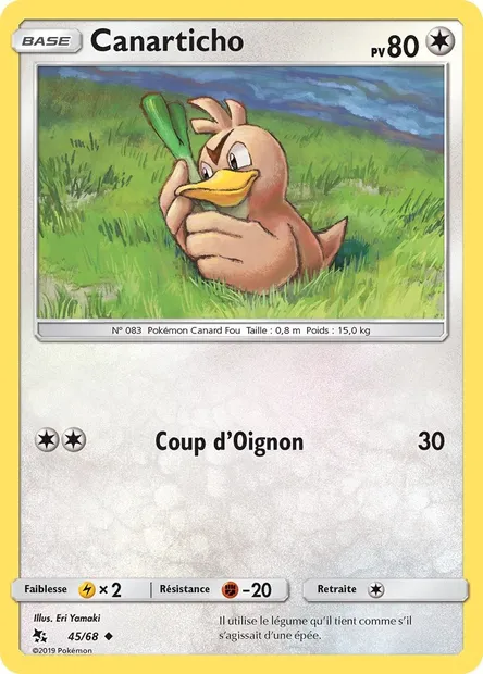 Canarticho, carte Pokémon HIF 45 — extension Destinées Occultes