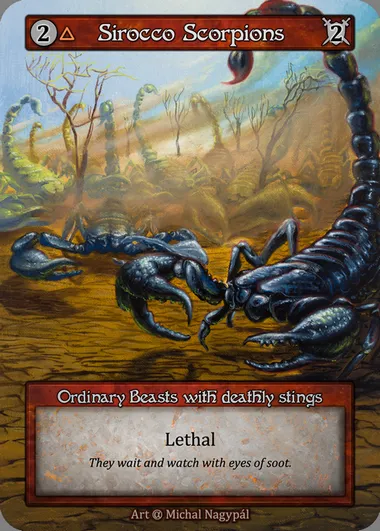 Sirocco Scorpions, Sorcery card ALP 155 — Alpha set