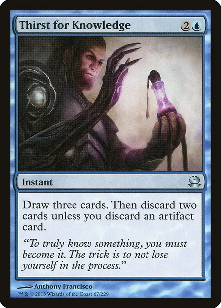 Soif de connaissance, carte Magic MMA 67 — extension Modern Masters