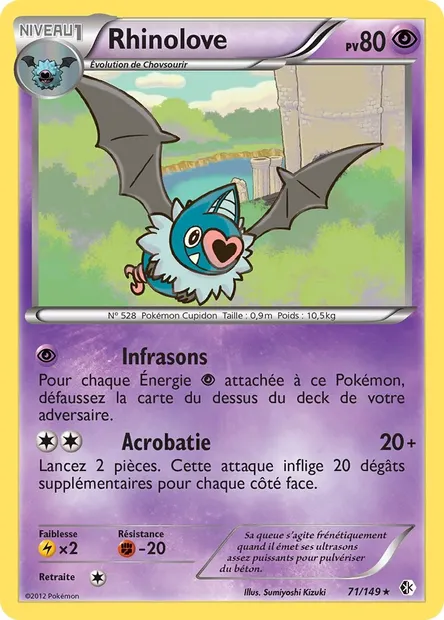 Rhinolove, carte Pokémon BCR 71 — extension Frontières Franchies