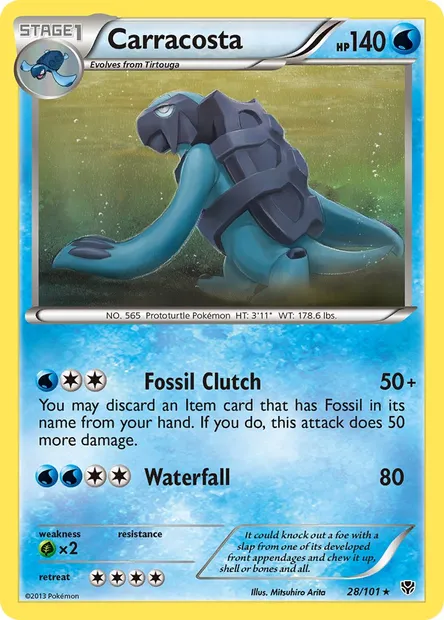 Carracosta, Pokémon card PLB 28 — Plasma Blast set