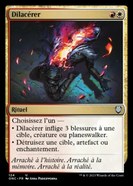 Dilacérer, carte Magic ONC 124 — extension Phyrexia: All Will Be One Commander