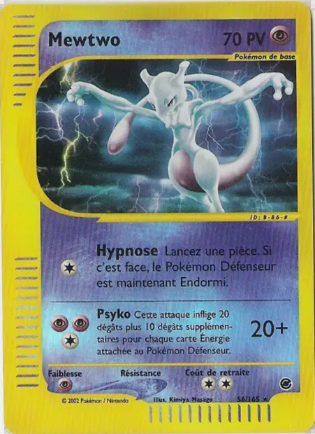 Mewtwo, carte Pokémon EX 56 — extension Expedition