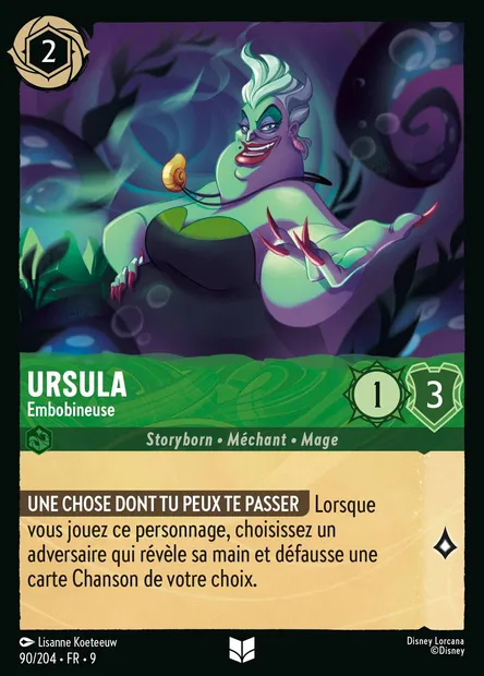 Ursula - Embobineuse, carte Disney Lorcana CH9-090 — extension Fabuleux