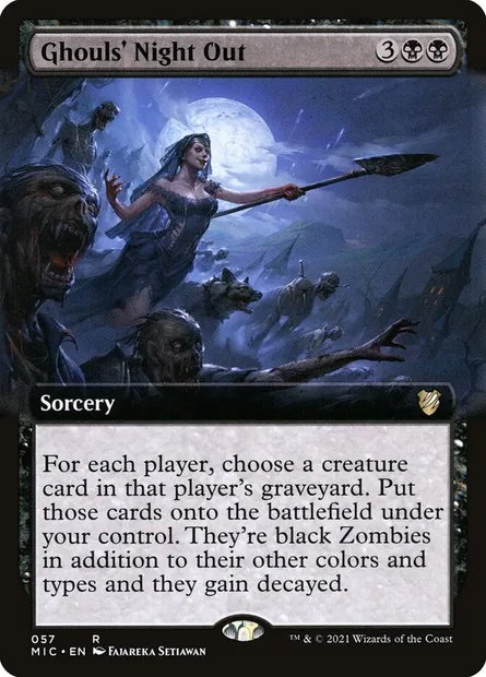 Ghouls' Night Out, Magic card MIC 57 — Midnight Hunt Commander set