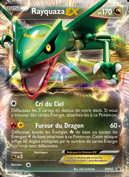 Rayquaza ex, carte Pokémon BW 47 — extension Promo BW