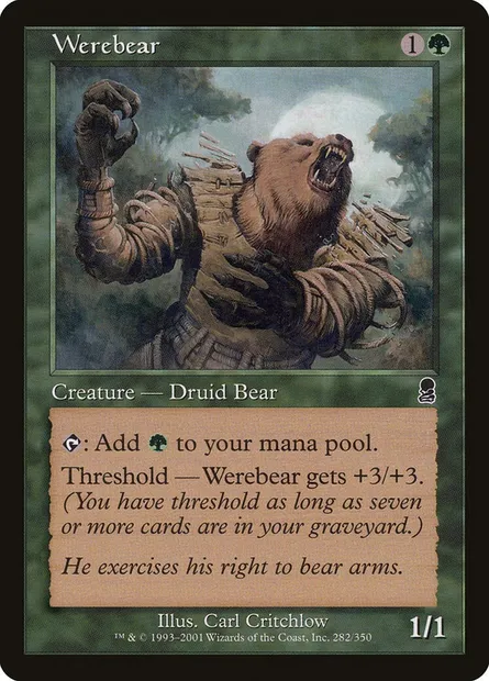 Werebear, Magic card ODY 282 — Odyssey set