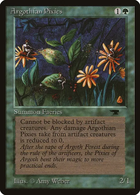 Argothian Pixies, carte Magic ATQ 29 — extension Antiquities