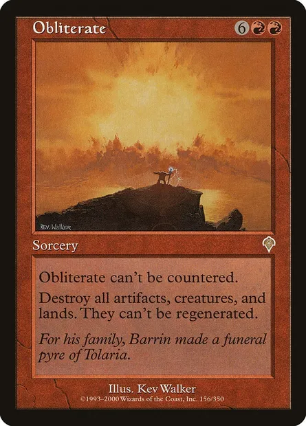 Obliterate, Magic card INV 156 — Invasion set
