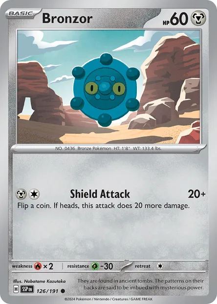 Bronzor, Pokémon card SSP 126 — Surging Sparks set