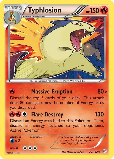 Typhlosion, Pokémon card BKT 20 — BREAKthrough set