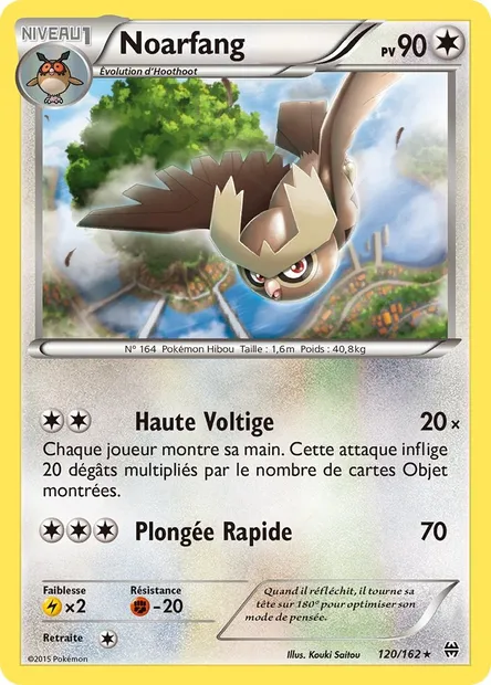 Noarfang, carte Pokémon BKT 120 — extension Impulsion Turbo