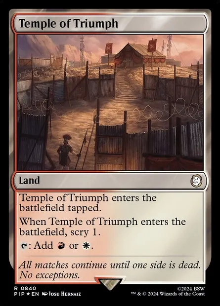 Temple du triomphe, carte Magic PIP 840 — extension Fallout