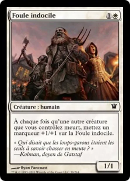 Foule indocile, carte Magic ISD 39 — extension Innistrad