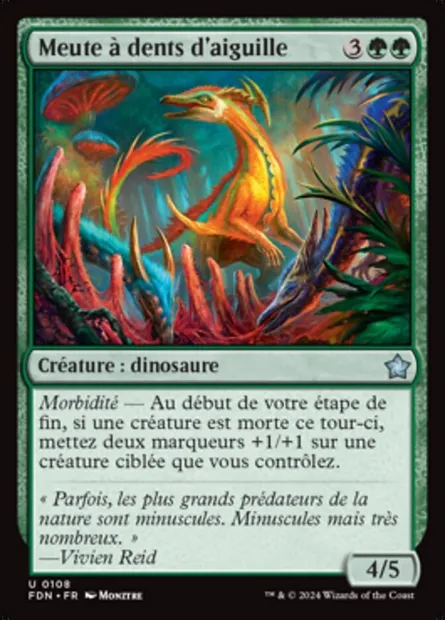 Meute à dents d'aiguille, carte Magic FDN 108 — extension Foundations