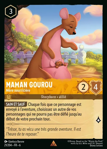 Maman Gourou - Mère nourricière, carte Disney Lorcana CH6-021 — extension La Mer Azurite