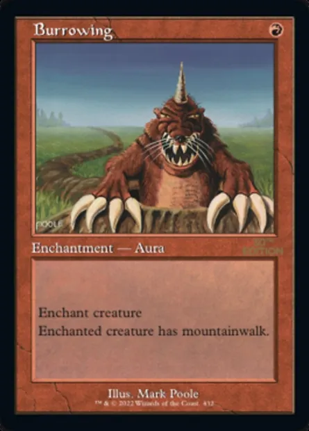 Burrowing, Magic card 30A 432 — 30th Anniversary Edition set