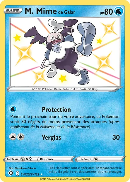M. Mime de Galar, carte Pokémon SHF SV020 — extension Destinées Radieuses