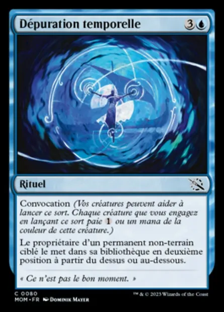 Dépuration temporelle, carte Magic MOM 80 — extension L'invasion des machines