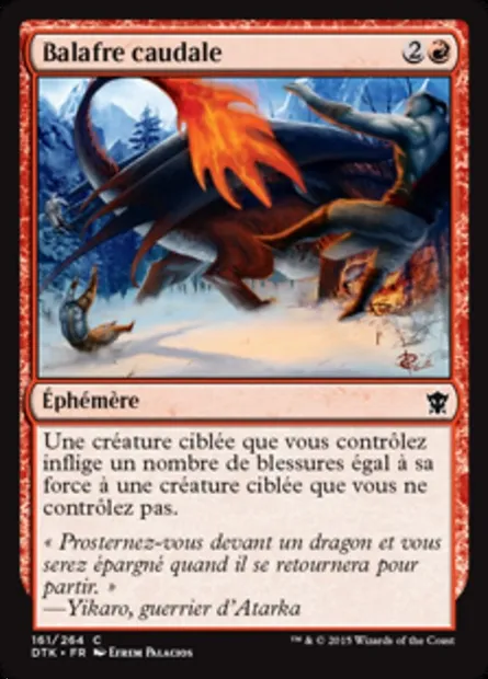 Balafre caudale, carte Magic DTK 161 — extension Les Dragons de Tarkir